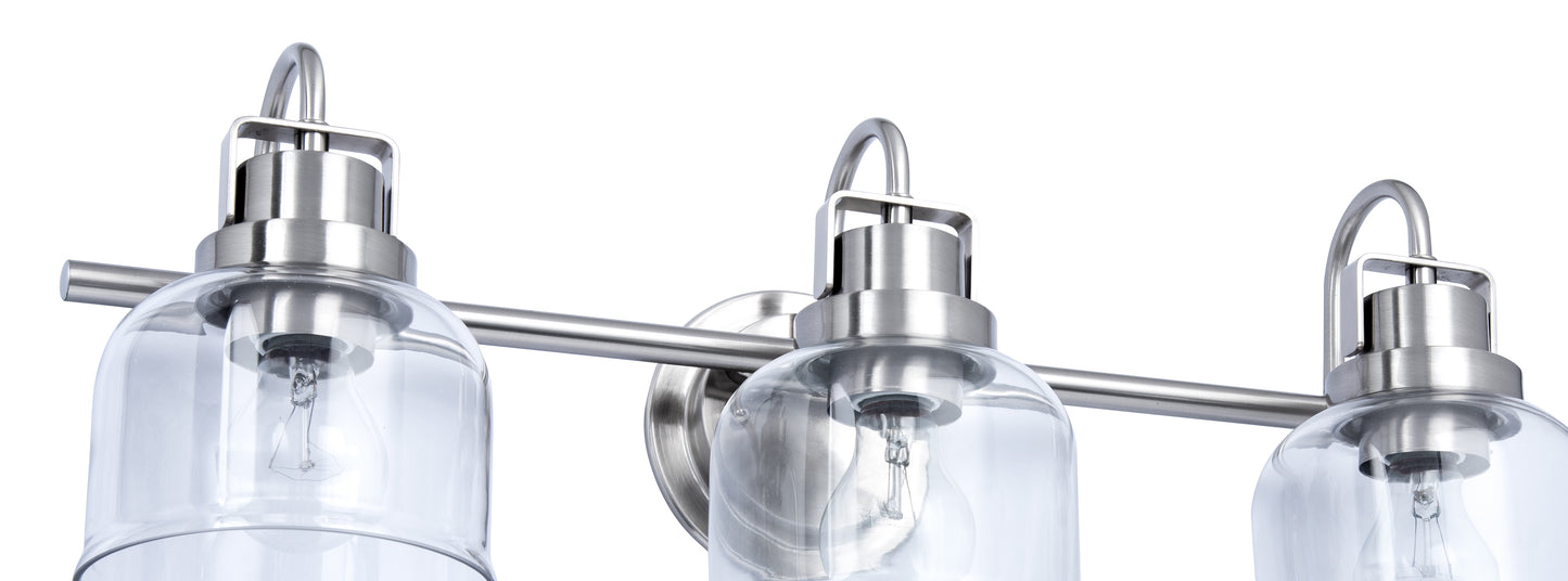 Brighton 3-Light Chrome Dimmable Bathroom Vanity Light