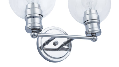 Jasper 2-Light Chrome Dimmable Bathroom Vanity Light