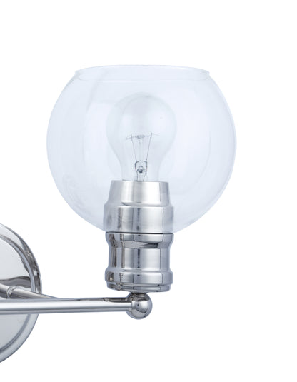Jasper 2-Light Chrome Dimmable Bathroom Vanity Light