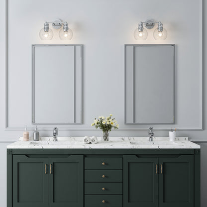 Jasper 2-Light Chrome Dimmable Bathroom Vanity Light