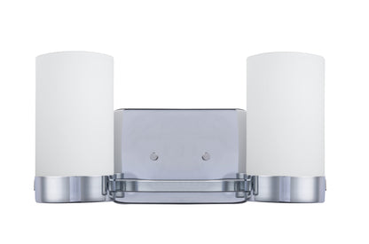 Revis 2-Light Silver Dimmable Bathroom Vanity Light