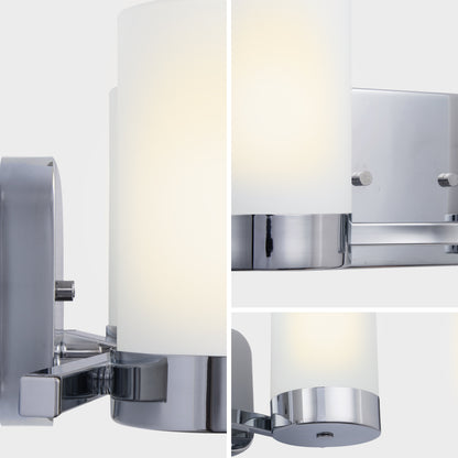 Revis 2-Light Silver Dimmable Bathroom Vanity Light