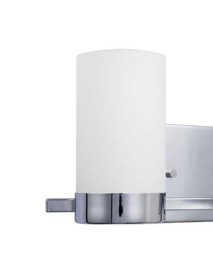Revis 2-Light Silver Dimmable Bathroom Vanity Light